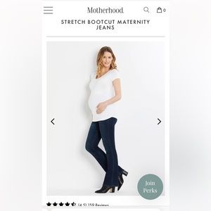 MATERNITY JEANS  INDIGO BLUE SECRET FIT BELLY STRETCH BOOTCUT